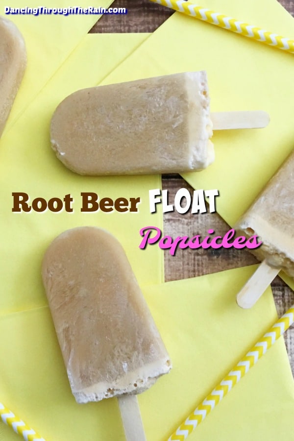 Root Beer Float Popsicles Dancing Through the Rain