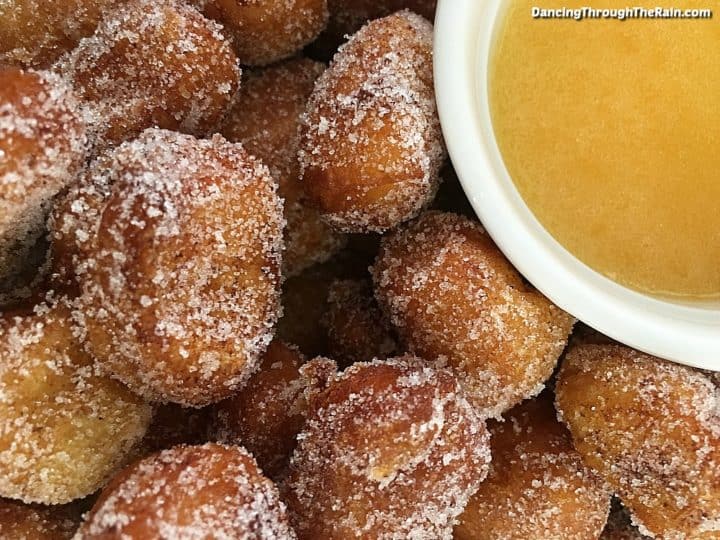 Fried Cinnamon Roll Bites Dancing Through the Rain