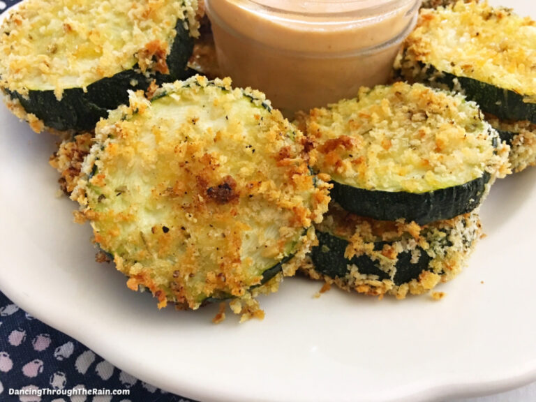 Baked Parmesan Zucchini Chips Dancing Through the Rain