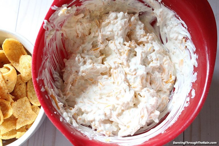 Cheddar And Sour Cream Ranch Dip Dancing Through the Rain