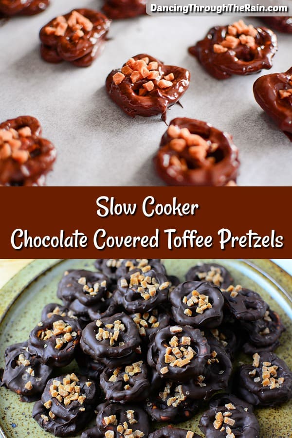 Slow Cooker Chocolate Covered Pretzels With Toffee