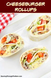 Easy Cheeseburger Pinwheels - Dancing Through the Rain