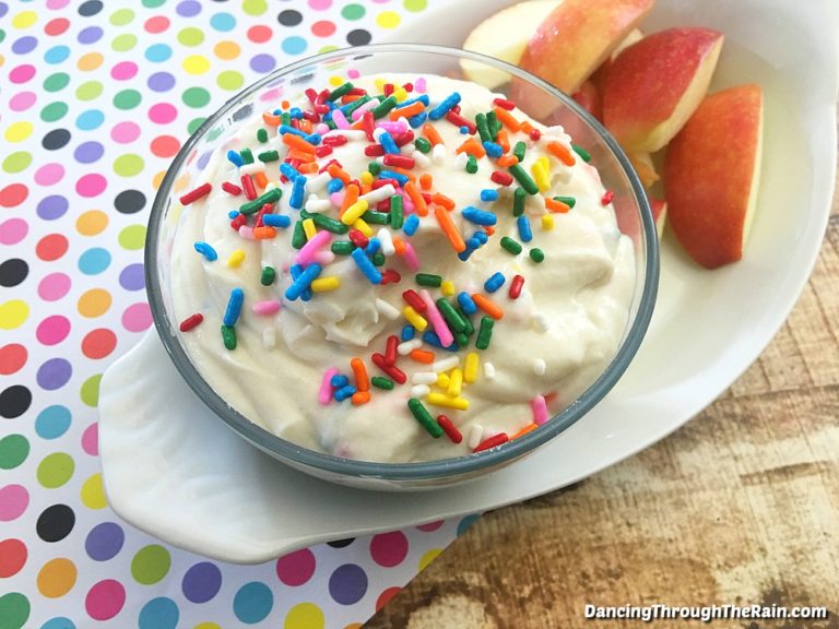 Funfetti Greek Yogurt Fruit Dip Dancing Through the Rain