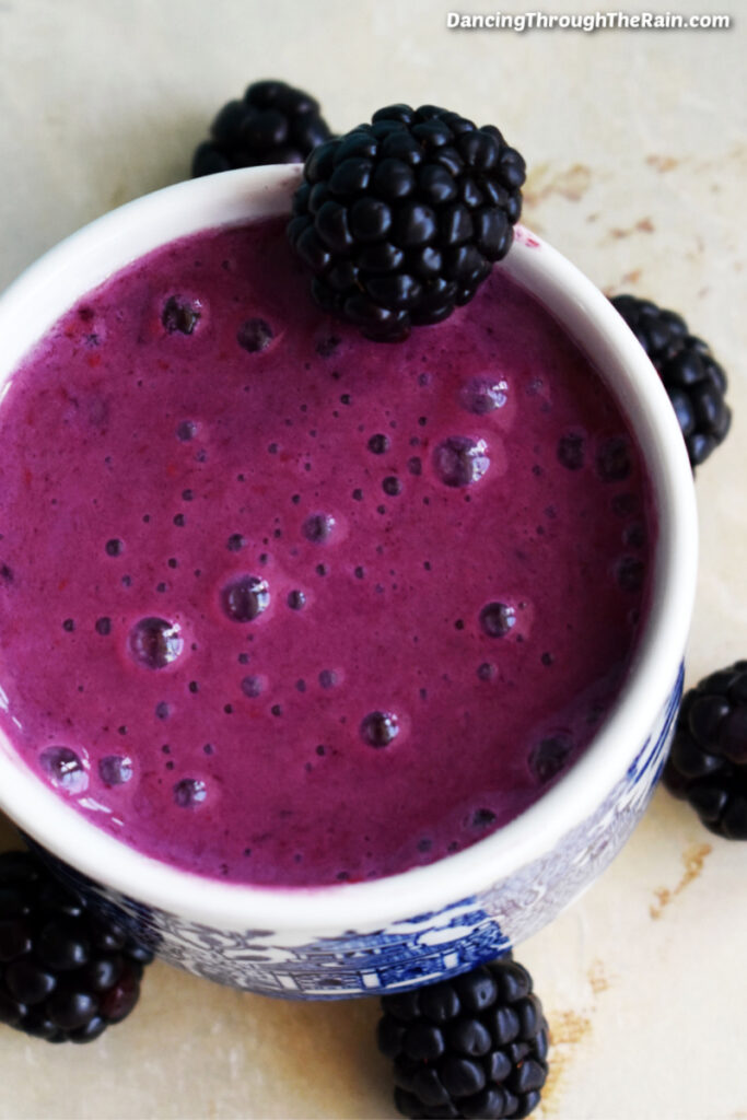 Raspberry Blackberry Smoothie Dancing Through the Rain