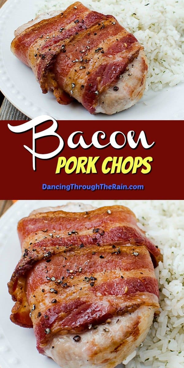Easy Maple Bacon Wrapped Pork Chops
