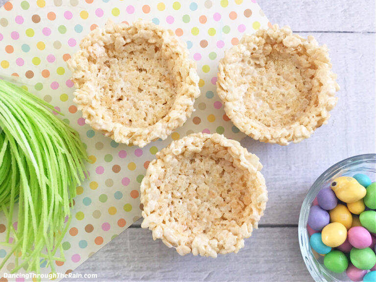 NoBake Rice Krispie Nests Perfect For Easter and Spring!