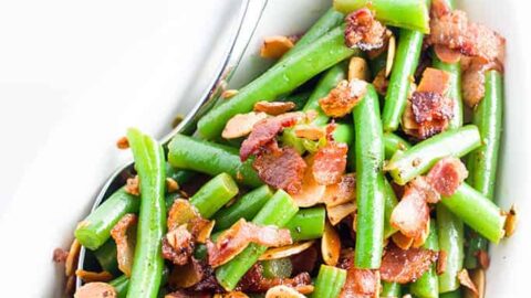 Image for Pan Fried Green Beans Almondine with Bacon and Garlic