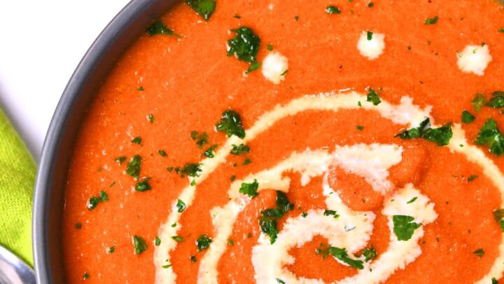 Image for Tomato Pepper Soup with Roasted Red Peppers