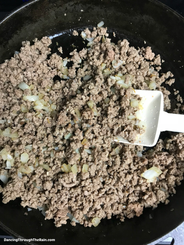 Homemade Beefaroni Casserole With Cheese - Dancing Through the Rain