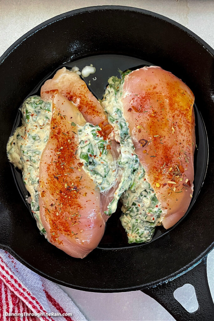 Spinach And Cheese Stuffed Chicken Breasts - Dancing Through the Rain