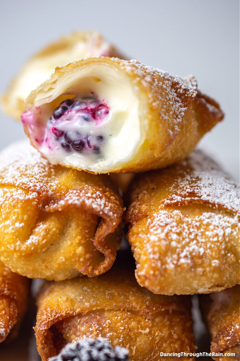 Blackberry Cheesecake Egg Rolls Dancing Through the Rain