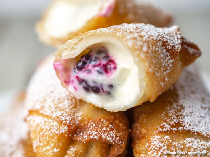 Blackberry Cheesecake Egg Rolls Dancing Through the Rain