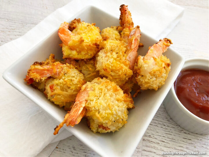 Baked Parmesan Crusted Shrimp Dancing Through the Rain